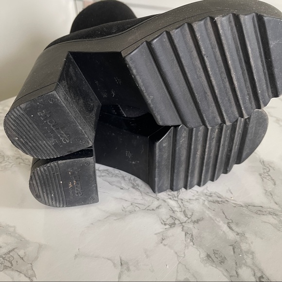 Puzzle black platform boots size 36 - Picture 4 of 5